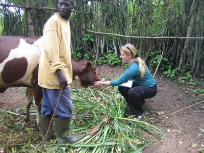 Sharon visiting projects in Africa